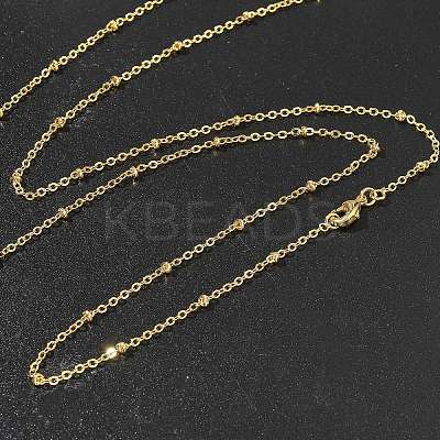 2mm Rack Plating Brass Satellite Chain Necklaces for Women Men MAK-L044-11G-1