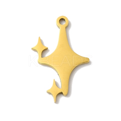 5Pcs 201 Stainless Steel Pendants STAS-Z068-04G-1