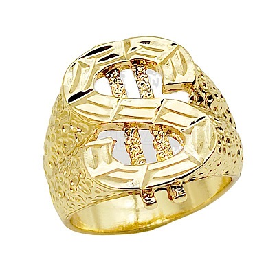 Dollar Sign Zinc Alloy Finger Rings for Men FS-WG78023-05-1
