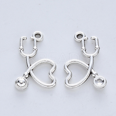 Tibetan Style Alloy Pendants TIBE-R316-086AS-RS-1