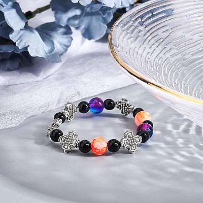 Tibetan Style Alloy Beads TIBEB-FH0001-32AS-RS-1