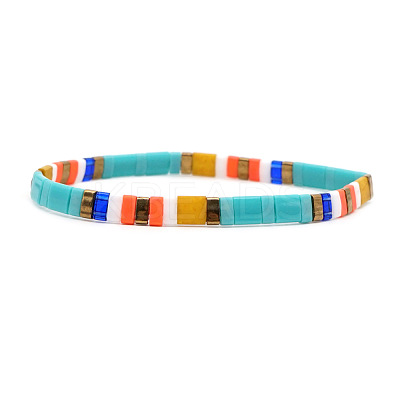 Bohemian Glass Seed Beaded Stretch Bracelets JM4508-8-1