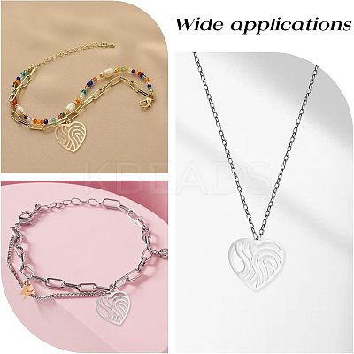 12Pcs 2 Colors 201 Stainless Steel Filigree Charms STAS-UN0029-90-1