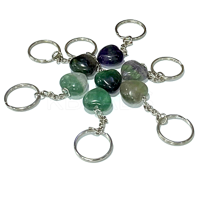 Natural Fluorite Keychain KEYC-F019-02K-1
