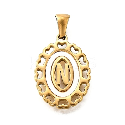 Golden 304 Stainless Steel Pendants STAS-K300-02G-N-1