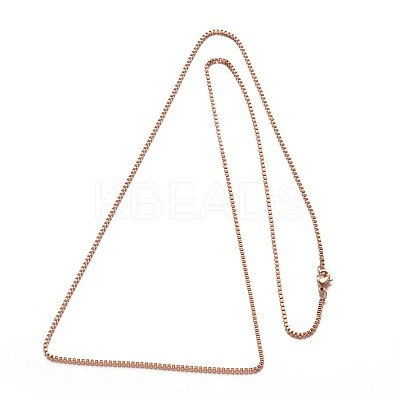 304 Stainless Steel Box Chain Necklaces Necklaces NJEW-L353-15-1