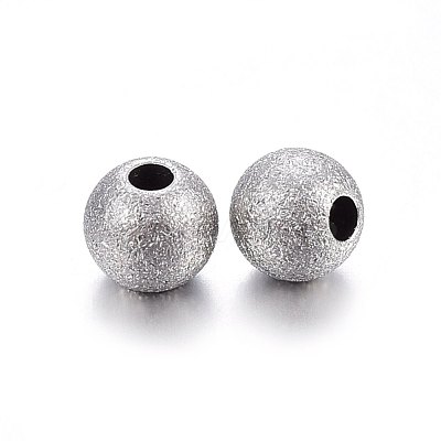 Tarnish Resistant 304 Stainless Steel Textured Beads X-STAS-F174-32P-A-1