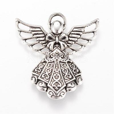 Tibetan Style Alloy Pendants TIBEP-Q063-124AS-RS-1