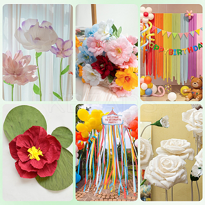 6 Rolls 6 Colors Handmade Crepe Paper DIY-CP0012-89B-1