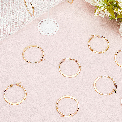 5 Pairs 304 Stainless Steel Hoop Earrings EJEW-BBC0001-92-1