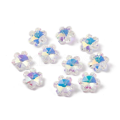 Electroplate Transparent Glass Pendants GLAA-A008-05C-1