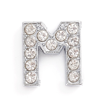 Alloy Slide Charms ALRI-WH0005-09M-P-1