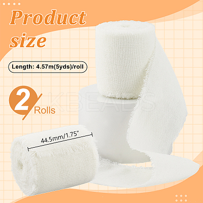 5 Yards Cotton Linen Raw Edge Ribbons OCOR-WH0088-52B-01-1