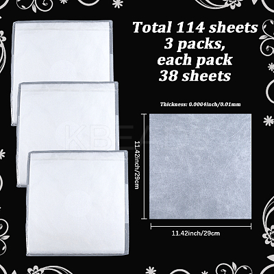 114Pcs Square Cotton Flower Bouquet Wrapping Paper Decoration AJEW-SP0004-30C-1