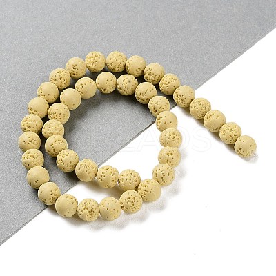 Synthetic Lava Rock Dyed Beads Strands G-H311-08C-05-1