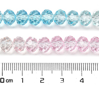 Transparent Painted Glass Beads Strands LS-DGLA-A034-T6mm-A21-1