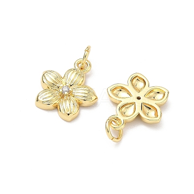 Brass Micro Pave Cubic Zirconia Pendants KK-P345-63B-G-1