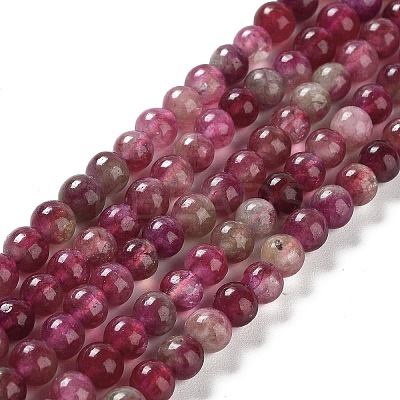 Natural Jade Imitation Watermelon Tourmaline Beads Strands G-NH0006-A01-01-1-1