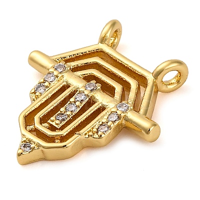 Brass Micro Pave Cubic Zirconia Pendants KK-K339-10A-01-1