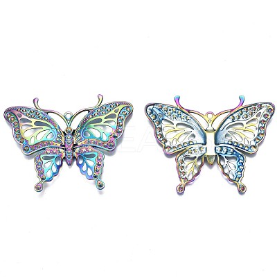 Rainbow Color Alloy Big Pendant Rhinestone Settings PALLOY-N163-171-NR-1