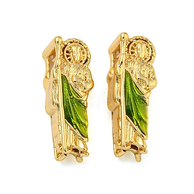 Rack Plating Brass Enamel Beads KK-Z063-08G-1