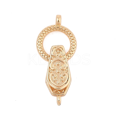 Brass Fold Over Clasps KK-L223-015G-1