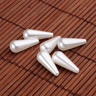 Teardrop Acrylic Imitation Pearl Beads OACR-O002-2777-1
