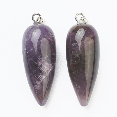 Natural & Synthetic Gemstone Pointed Pendants G-F705-01P-1
