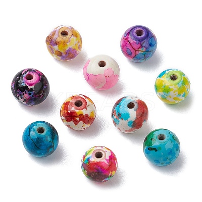 100Pcs 10 Colors Synthetic Turquoise Dyed Beads G-FS0005-71-1