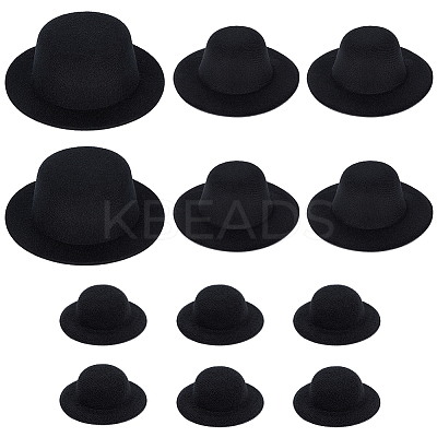 12Pcs 3 Styles EVA Cloth Mini Hat Fascinator Base AJEW-BC0007-02-1