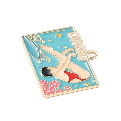 Sports Alloy Enamel Pendants LS-ENAM-I074-01G-08-1