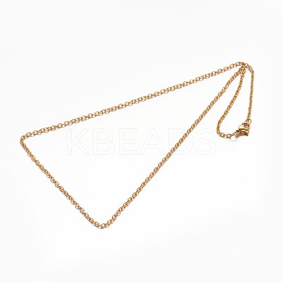 304 Stainless Steel Cable Chain Necklaces NJEW-E026-15G-1