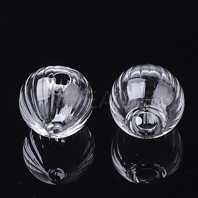 Handmade One Hole Blown Glass Globe Bottles BLOW-T001-03-1