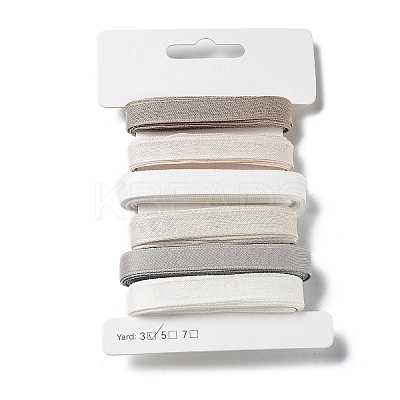 18 Yards 6 Styles Polyester Ribbon SRIB-C001-H01-1