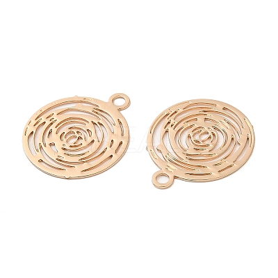 Long-Lasting Plated Brass Filigree Pendants KK-K336-25A-KCG-1