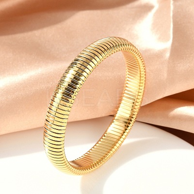 304 Stainless Steel Flat Snake Chain Bracelet BJEW-B076-01G-1