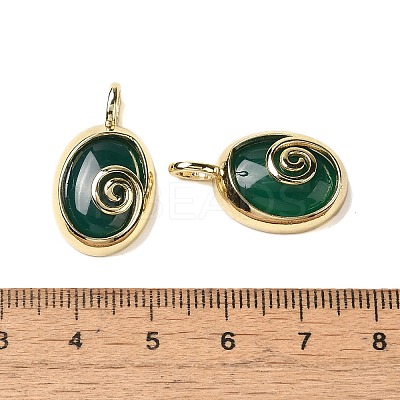 Natural & Synthetic Mixed Gemstone Oval Pendants G-K371-01G-1