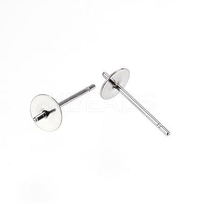 Tarnish Resistant 304 Stainless Steel Stud Earring Findings STAS-D448-089P-5mm-1