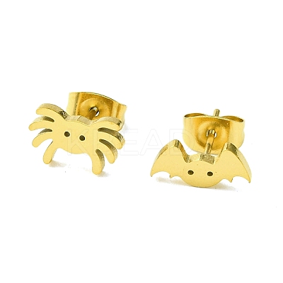 Cute Little Animal Theme 304 Stainless Steel Stud Earrings LS-EJEW-B041-04F-G-1