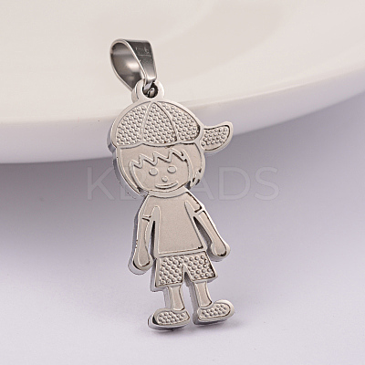 Tarnish Resistant Boy 304 Stainless Steel Pendants STAS-M245-28P-1