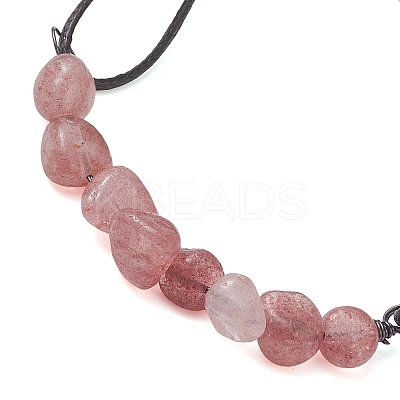 Natural Gemstone Chip Beads Link Bracelets BJEW-JB13310-1