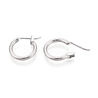 304 Stainless Steel Hoop Earrings EJEW-T048-25A-P-1