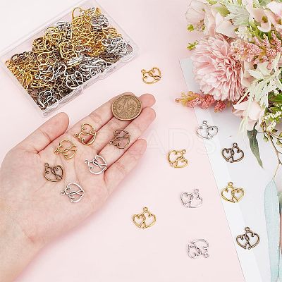 120Pcs 3 Colors Tibetan Style Alloy Pendants TIBEP-PH0001-75-1