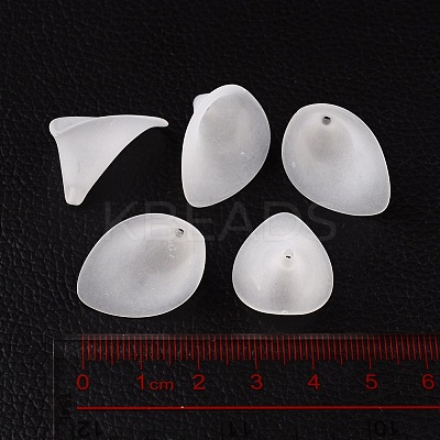 Frosted Acrylic Calla Lily Flower Beads for Chunky Necklace Jewelry X-PAF011Y-1-1