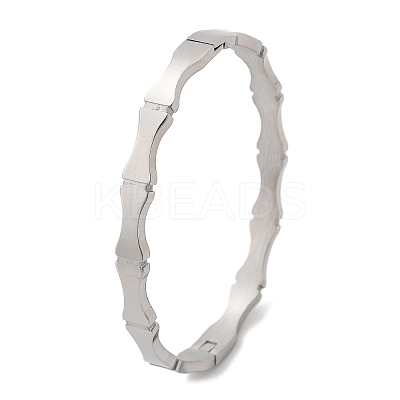 Bamboo Joint 304 Stainless Steel Bangles for Women BJEW-Z092-01P-1