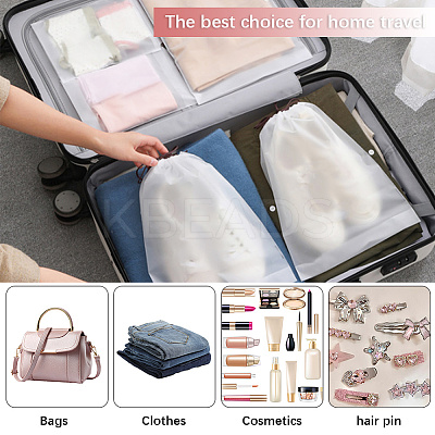 10Pcs PE Velvet Drawstring Storage Bags ABAG-SP0001-34B-1
