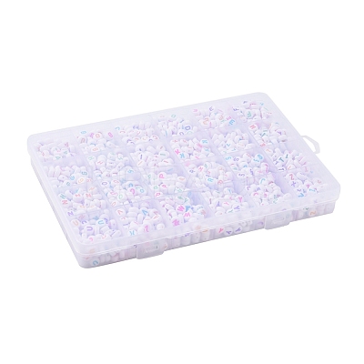 Alphabet Acrylic Beads OACR-X0006-21-1