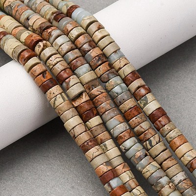 Natural Shoushan Stone Beads Strands G-L624-I10-3x6mm-1