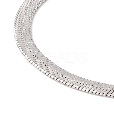 Non-Tarnish 304 Stainless Steel Herringbone Chains Bracelet for Men Women BJEW-D450-01P-02-1