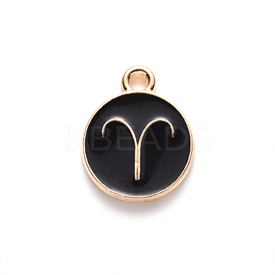 Alloy Enamel Pendants X-ENAM-S124-01A-08A-1
